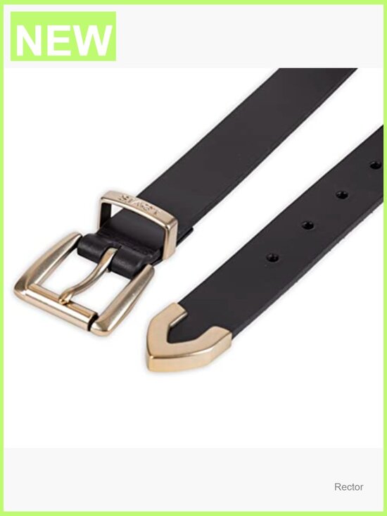 Slim Casual Western Style Leather Jean Belt with Metal Tip main image 6